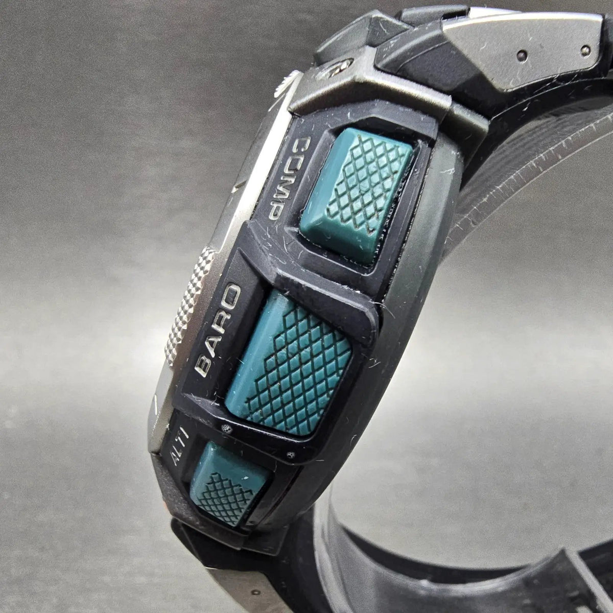 Casio Pro Trek PAW-1100 Watch Men 52mm Gray Silver Solar Triple Sensor Alarm JP3