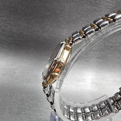 Bulova Watch Women 24mm Silver Dial Two Tone Round 90E11 New Battery2