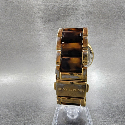 Michael Kors Parker Watch Women 39mm Champagne Dial Gold Tone Date New Battery7