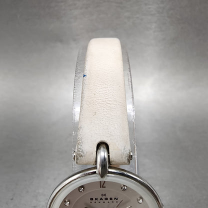 Skagen Watch Women 25mm White Dial Silver Tone Round SKW2012 New Battery4