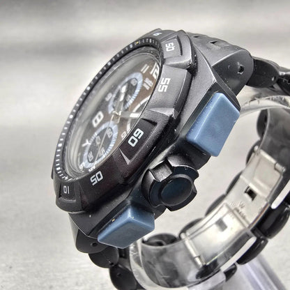 Swatch Follow The Track Chrono Watch Men Black Dial Black Date SUIM401 New Batt2
