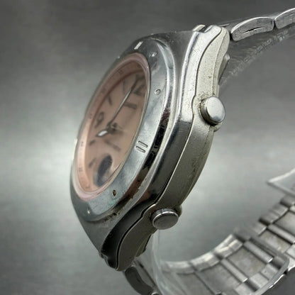 Casio Wave Ceptor Watch Women 34mm Pink Dial Silver Tone Date LWA-M140 New BattA2