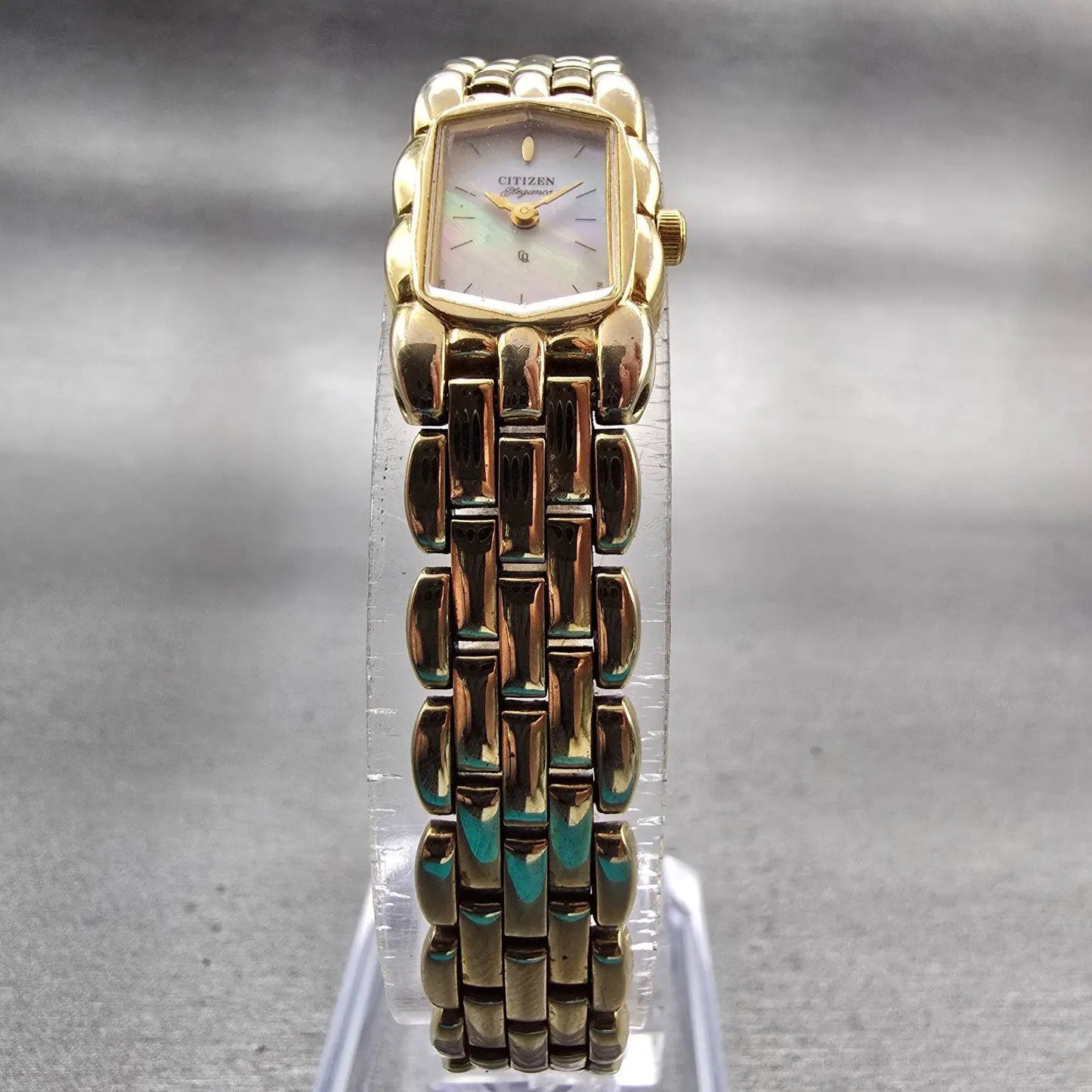 Citizen Elegance Watch Women 14mm MOP Dial Gold Tone 2200-S14960 New Battery5
