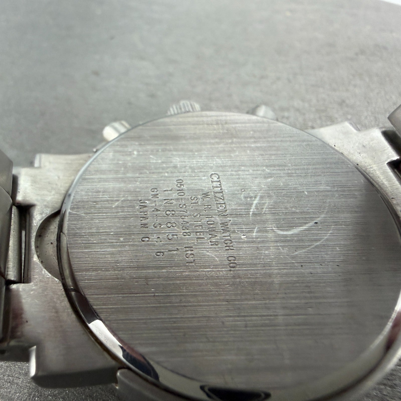 Citizen Chronograph Watch Men 37mm Blue Dial Silver Tone Round 0510-F75438 PARTS10