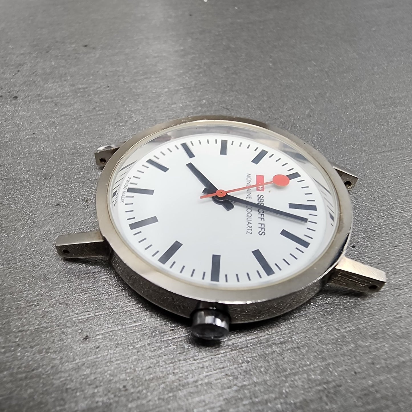 Mondaine Ecoquartz Watch Women 33mm White Dial Silver Tone Round PARTS6