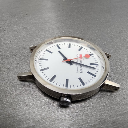 Mondaine Ecoquartz Watch Women 33mm White Dial Silver Tone Round PARTS6