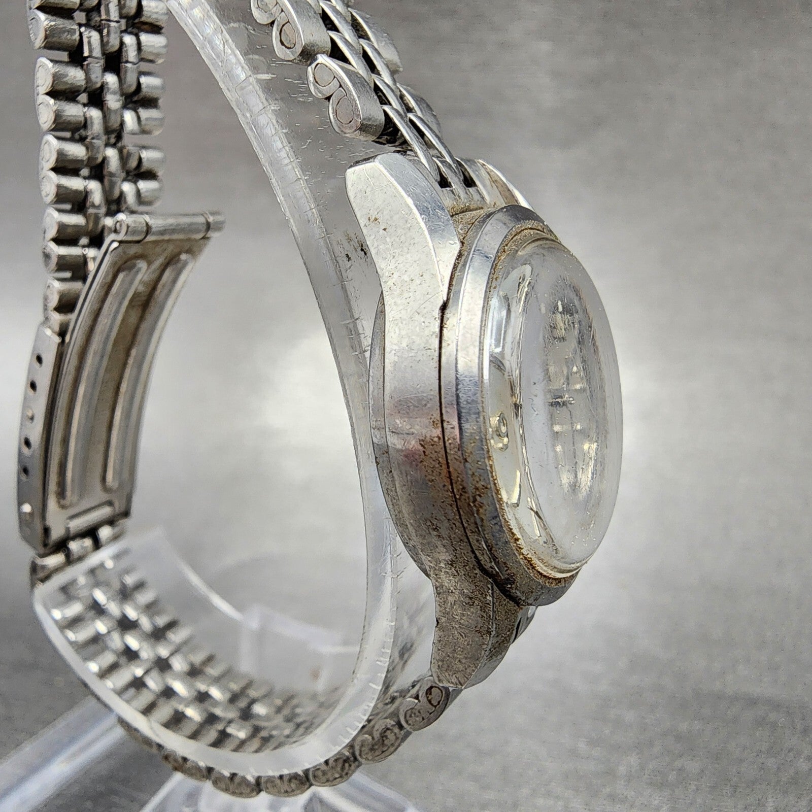 Seiko Watch Women 23mm Silver Dial Steel Round Manual Wind 21040091 PARTS4