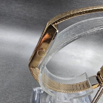 Seiko Watch Women 13mm Brown Dial Gold Oval 1320-5279 New Battery Vintage2