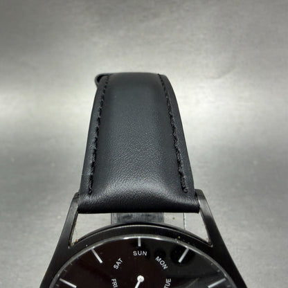 Skagen Holst Watch Men 40mm Black Dial Black Tone Daydate Round SKW6265 New Batt4