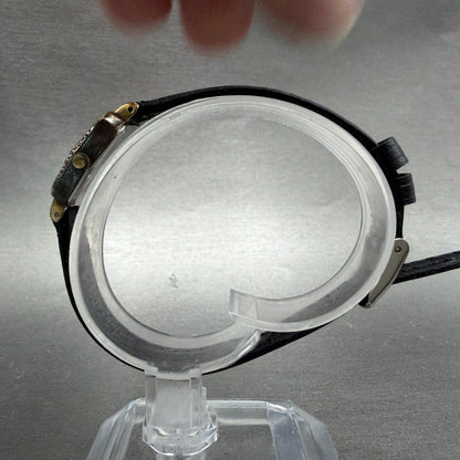 Seiko Watch Women 22mm Silver Dial Gold Tone Hexagon 1221-5110 New Battery VTG6