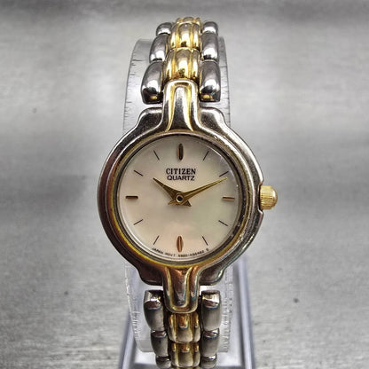 Citizen Watch Women 20mm MOP Dial Two Tone Round 5920-S57308 New Battery Vintage0