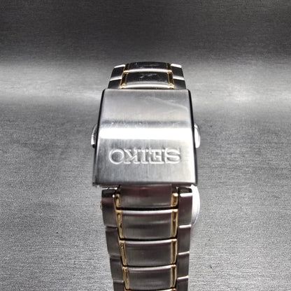 Seiko Watch Men 39mm Blue Dial Silver Tone Chrono Date Round 7T92-0FX0 New Batt7