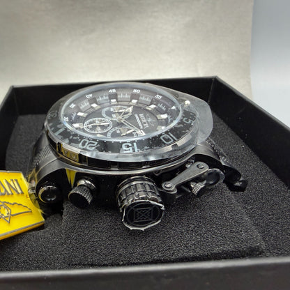 Invicta Coalition Force Chrono Watch Men 52mm Black Dial Black Tone Date 327275