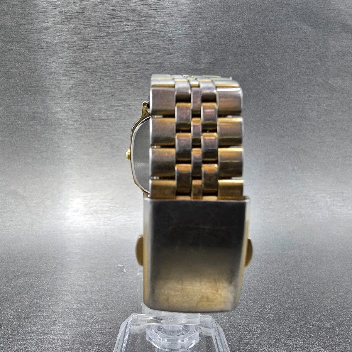 Seiko Tank Watch Men 30mm Champagne Dial Gold Tone Octagon 6431-5030 PARTS8
