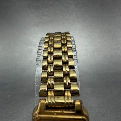 Seiko Tank Watch Women 18mm Champagne Dial Gold Tone Rectangle V401-5129 NewBat04