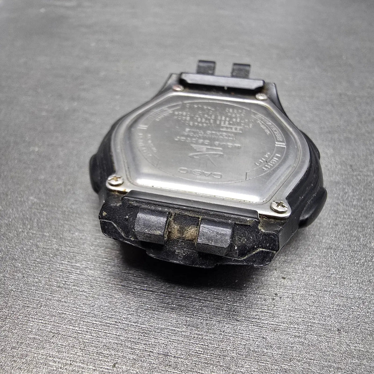 Casio Wave Ceptor Watch Men 43mm Black Dial Silver Analog Digital Solar WVA-430J10