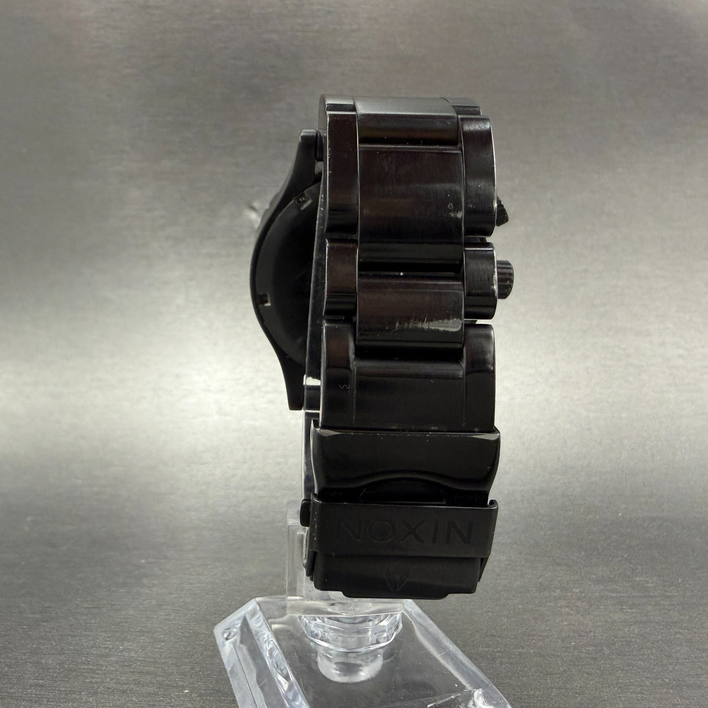 Nixon 42-20 Chrono Watch Women 42mm Black Dial Black Tone Date New Battery7