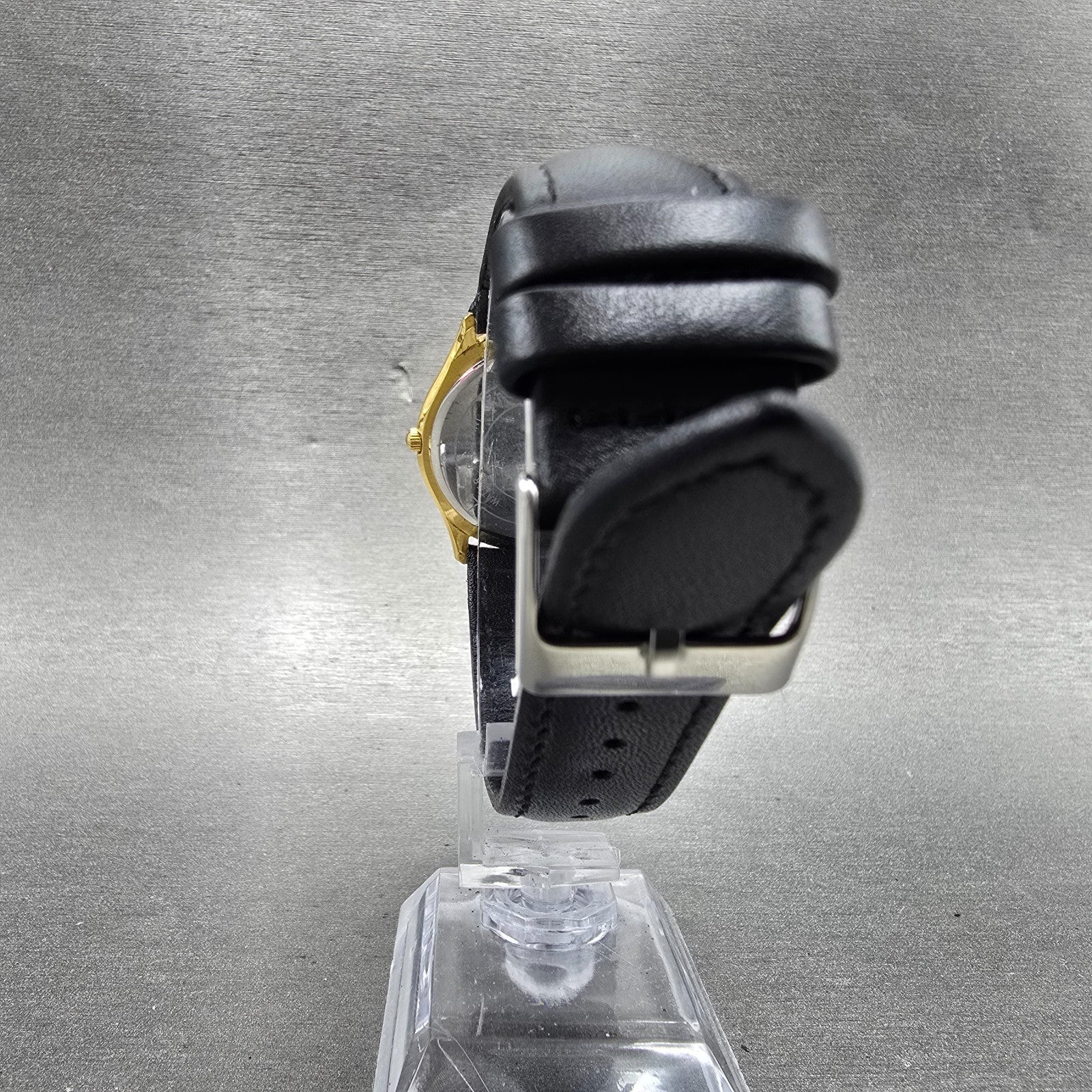 Movado Museum Watch Men 33mm Black Dial Black & Gold Tone 87.E2.860.2 New Batt J8