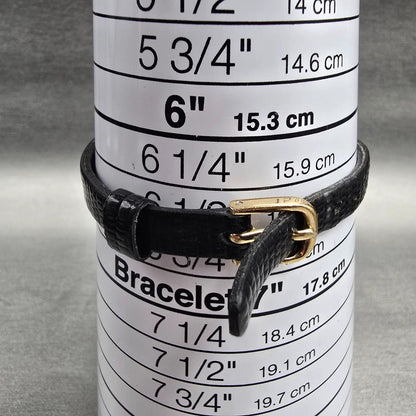 Citizen CQ Watch Women 17mm Black Dial Gold Tone Oval 5920-S49810 New Battery KA9
