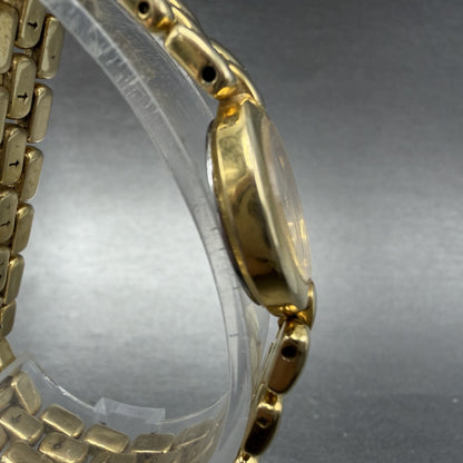 Seiko Watch Women 20mm Silver Dial Gold Tone Round 1N00-0D79 New Battery3
