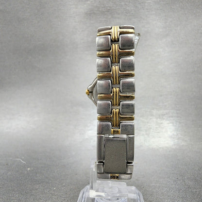 Bulova Watch Women 25mm White Dial Two Tone Date Round 98M36 New Battery A1237