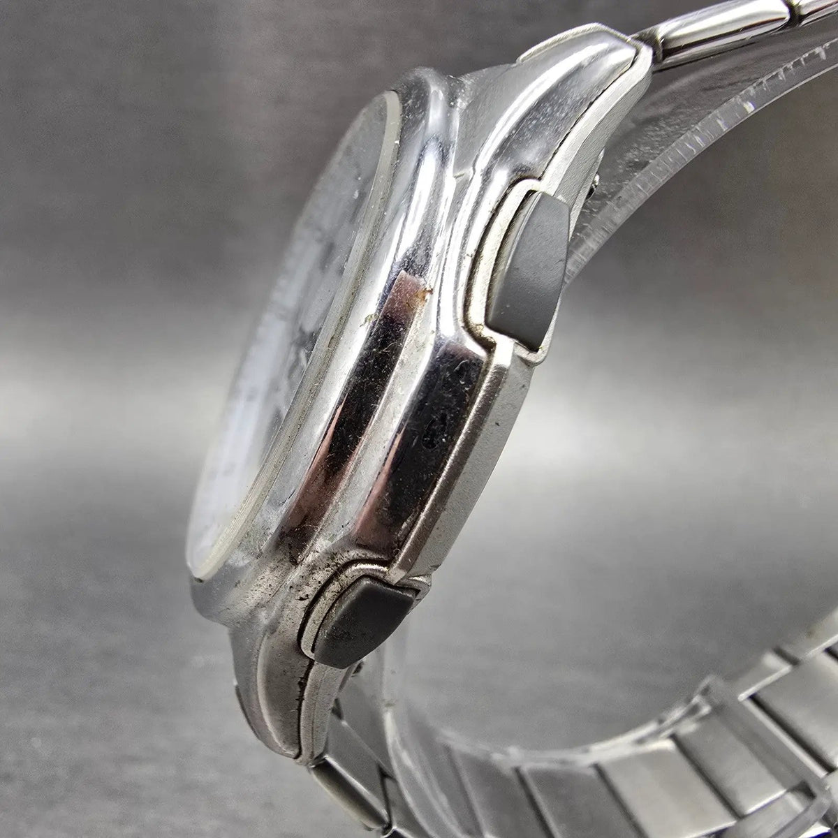 Casio Wave Ceptor Watch Men 42mm White Dial Steel Solar Analog Digital Works JP22