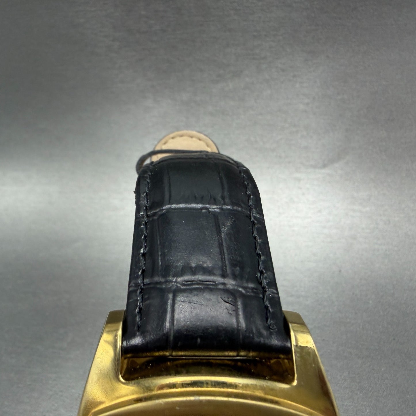 Invicta Lupah Watch Men 47mm Gold Dial Gold Tone Rectangle Daydate New Battery A4