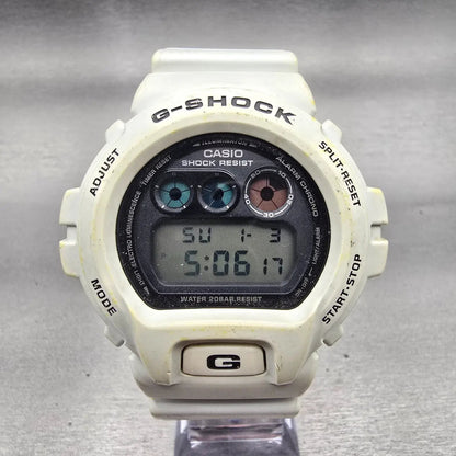 Casio G-Shock DW-6900FS Watch Men 51mm Black White Chronograph Alarm New Battery0