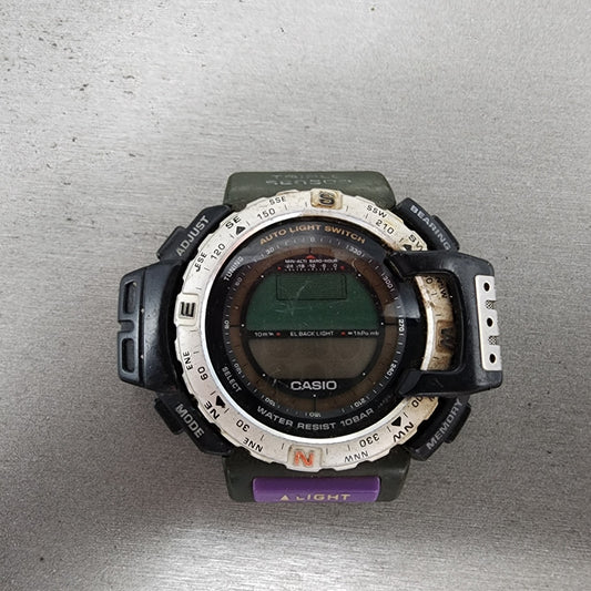 Share Casio Protrek PRT40 Watch Men 56mm Digital Black Tone Compass PARTS0