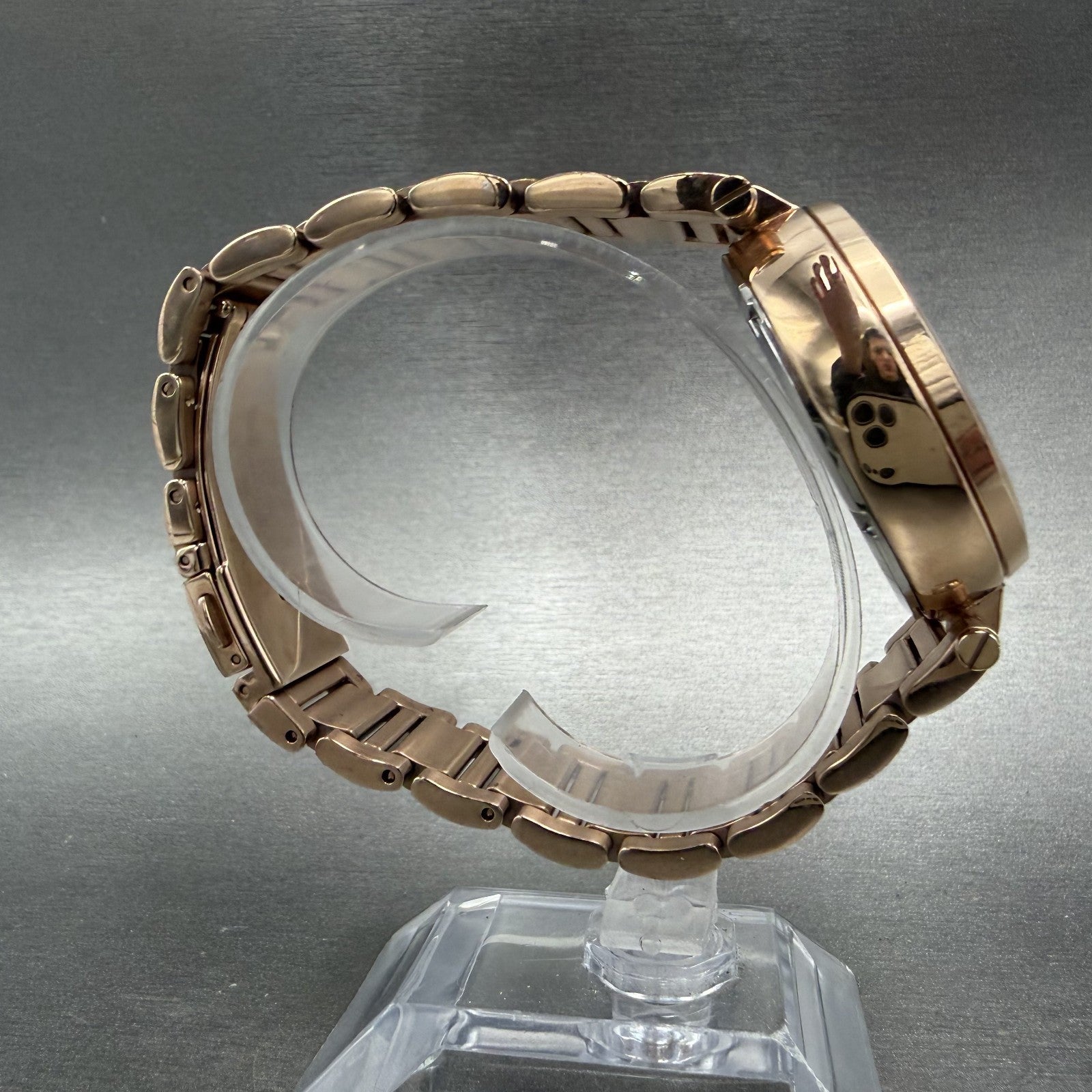 Michael kors Sawyer Watch Women 39mm MOP Dial Rose Gold Tone Date Chrono New Bat8