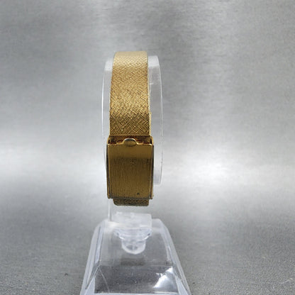 Armitron Deauville Tank Watch Women 15mm Gold Tone Diamond Bezel New Battery7