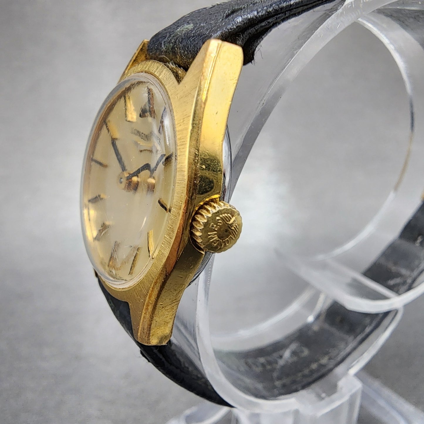 Longines Watch Women 23mm Gold Dial Gold Tone Manual Wind 1147 Runs VTG2