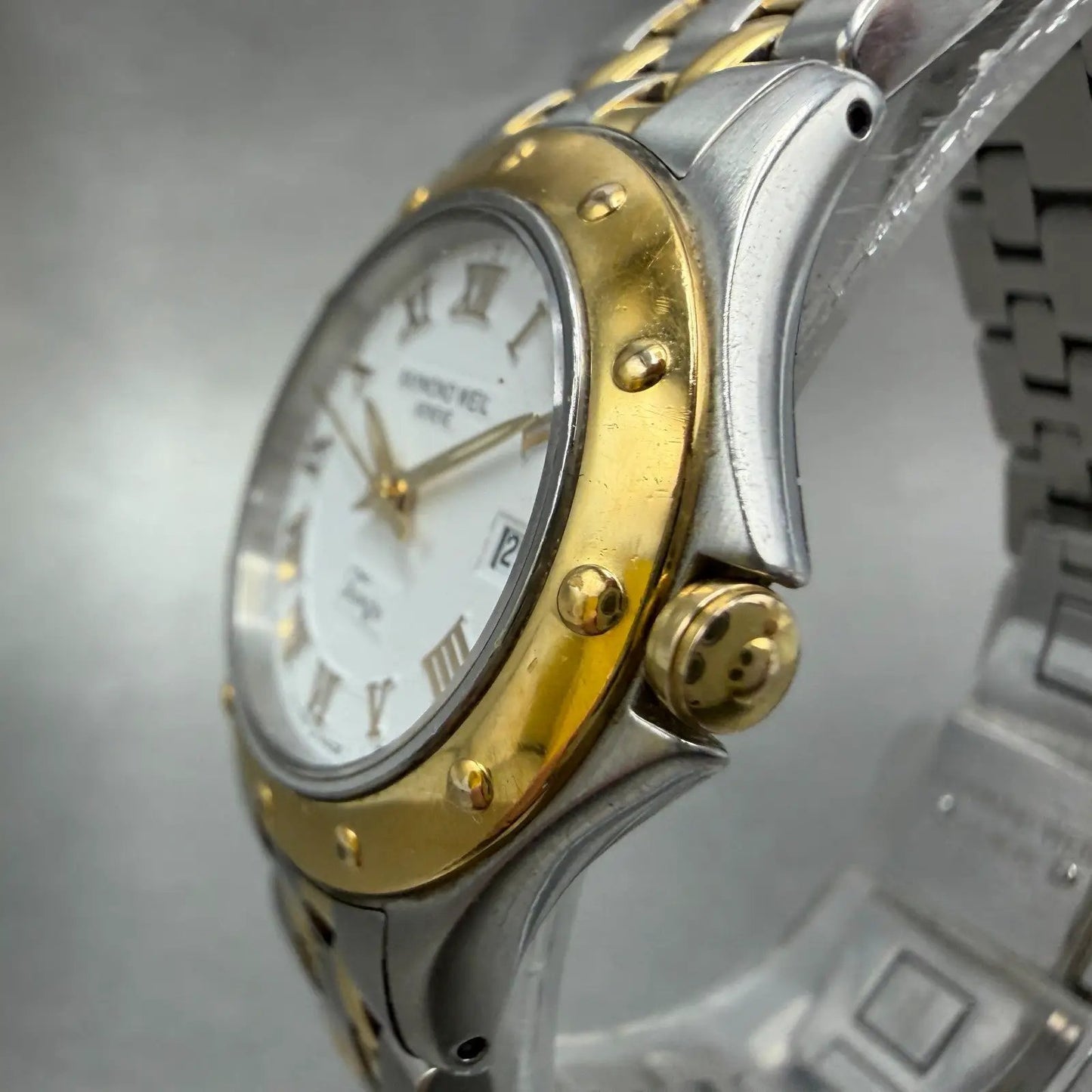 Raymond Weil Tango Watch Women 28mm White Dial Two Tone Date 5390 New battery2