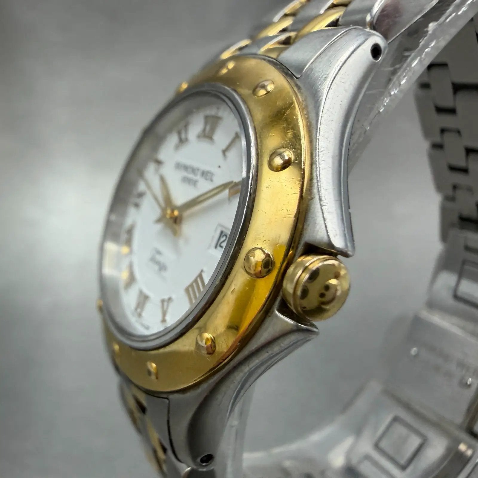 Raymond Weil Tango Watch Women 28mm White Dial Two Tone Date 5390 New battery2