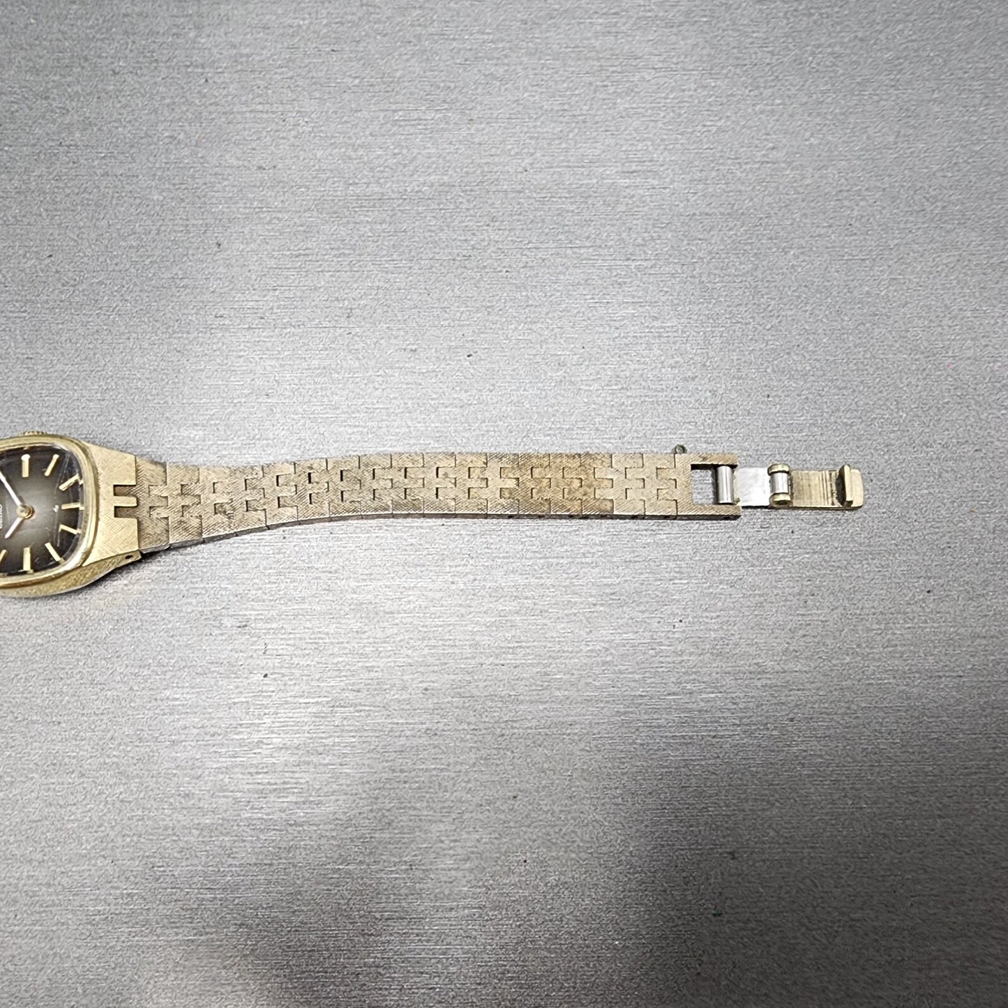 VTG Seiko Watch Women 19mm Brown Dial Gold Tone Rectangle READ!!!!!! Manual7