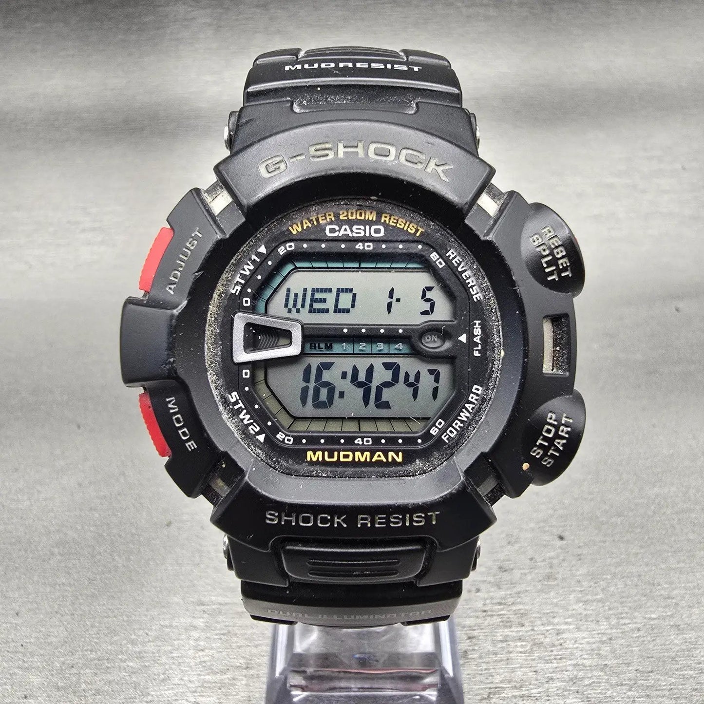 Casio G-Shock Mudman G-9000 Watch Men 45mm Black Black Chrono Alarm New Battery0