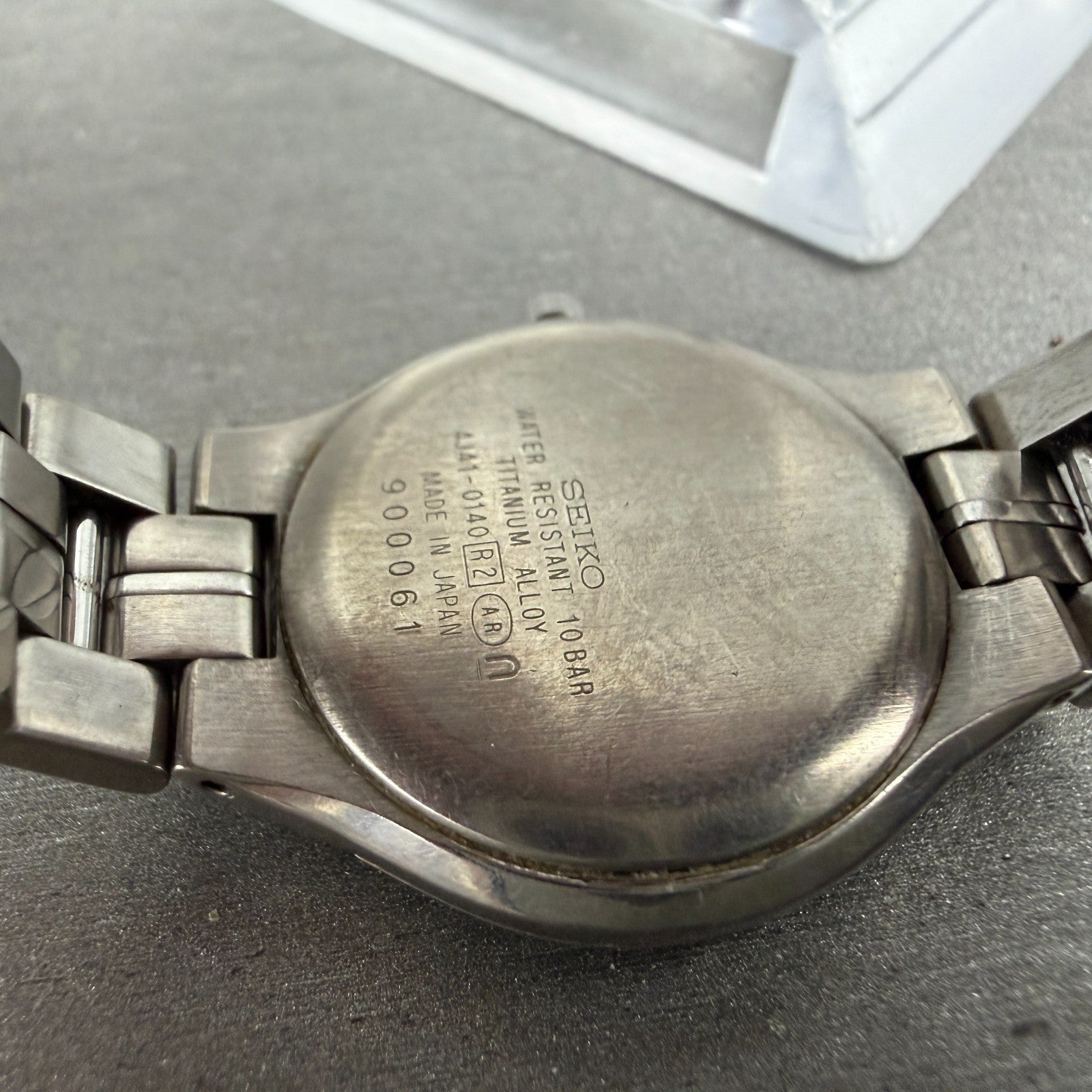 Seiko Exceline Watch Women 26mm White Dial Titanium Round 4J41-0140 New Battery9