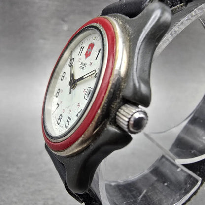 Victorinox Swiss Army Watch Women 33mm White Dial Black Tone Date Round PARTS3