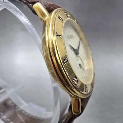 Movado 3000.2.L Watch Women 26mm Cream Dial Gold Plated Round New Battery3