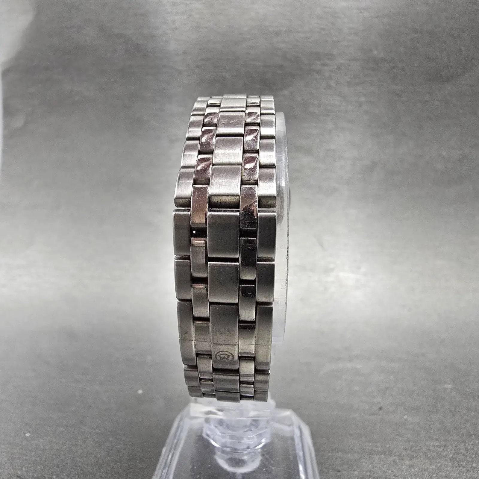 Movado Metio Watch Women 26mm Black Dial Stainless Steel Diamonds New Battery6