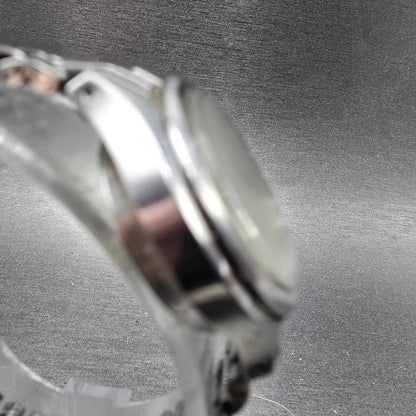 Seiko Automatic Watch Women 25mm White Dial Steel Date 2205-0410 PARTS VTG4