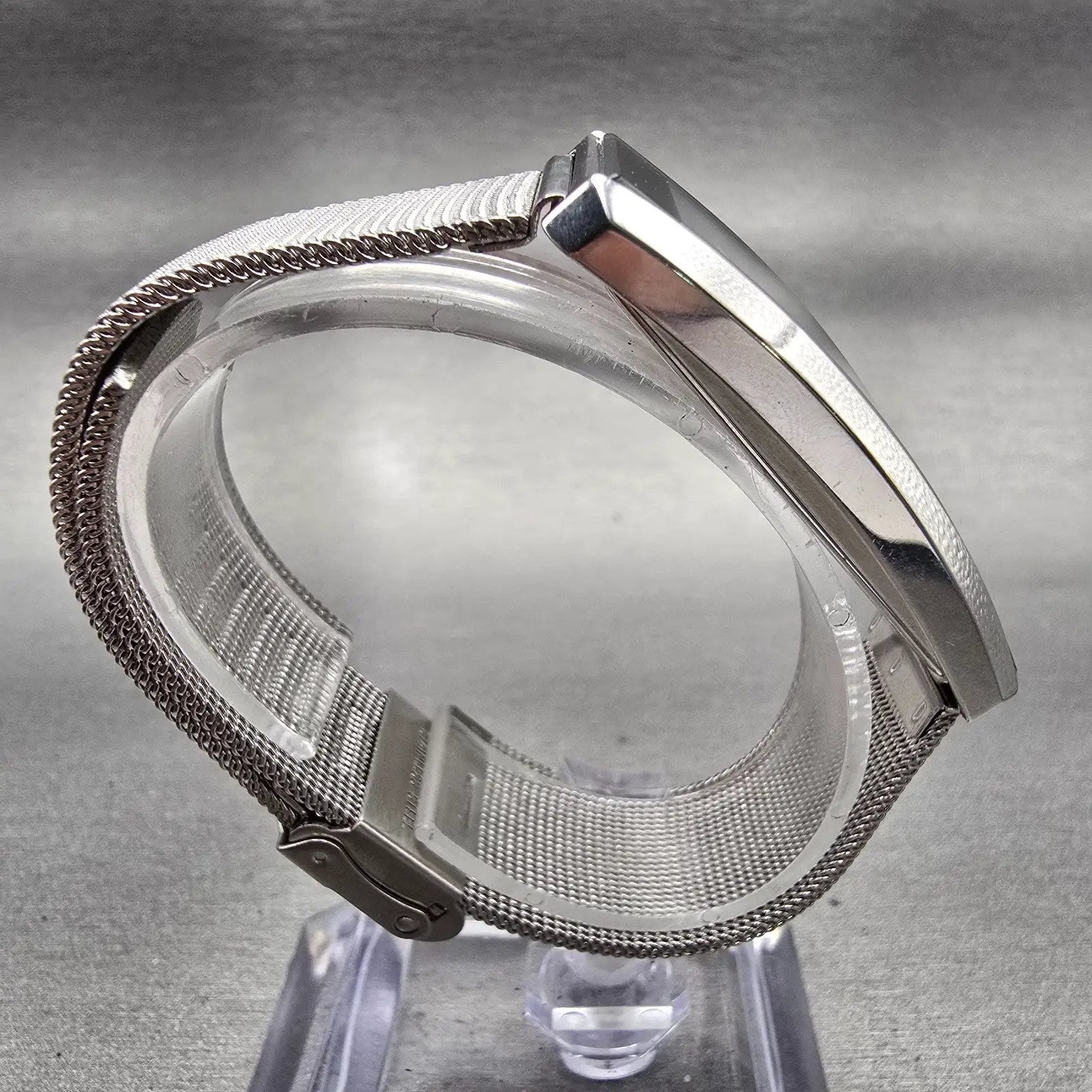 Skagen Disney Tank Watch Women 22mm Dual Time Silver Tone D295USS New Battery8