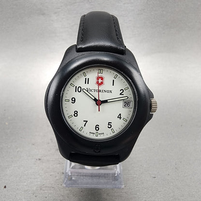 Victorinox  Swiss Army Watch Men 37mm White Dial Black Tone Date Round New Batt0