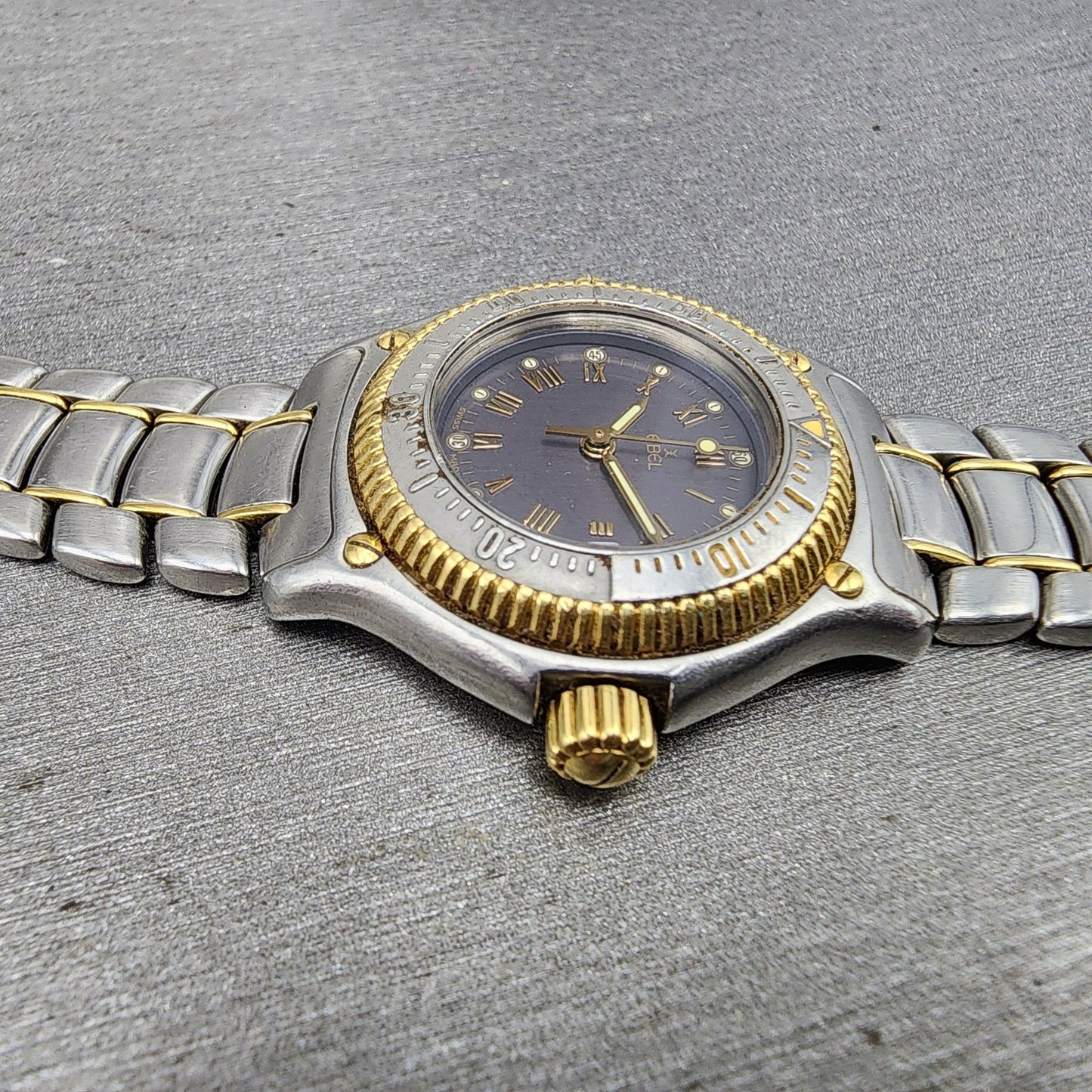 Ebel Discovery Dive Watch Women 29mm Gray Dial Two Tone Date READ!! New Battery5