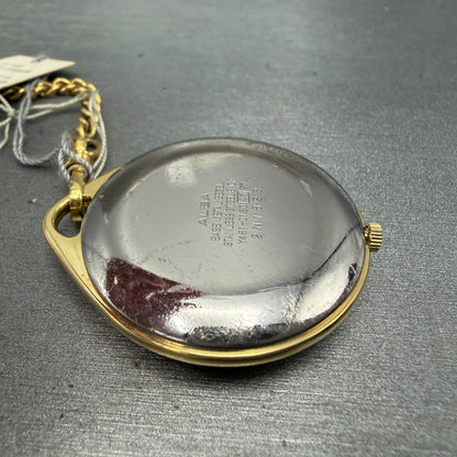 Seiko Alba Pocket Watch Men 36mm Champagne Dial Gold Tone Y481-0120 New Battery9