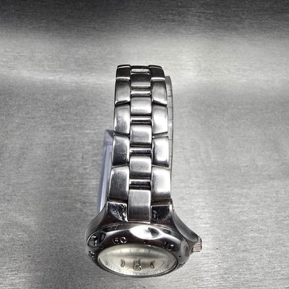 Bulova Marine Star Watch Women 28mm Silver Dial Silver Tone Date 96M25 New Batt4