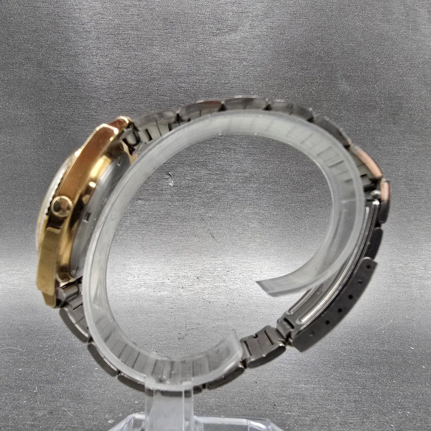Seiko Automatic Watch Men 36mm Silver Dial Gold Tone Daydate 7006-7012 Runs VTG7