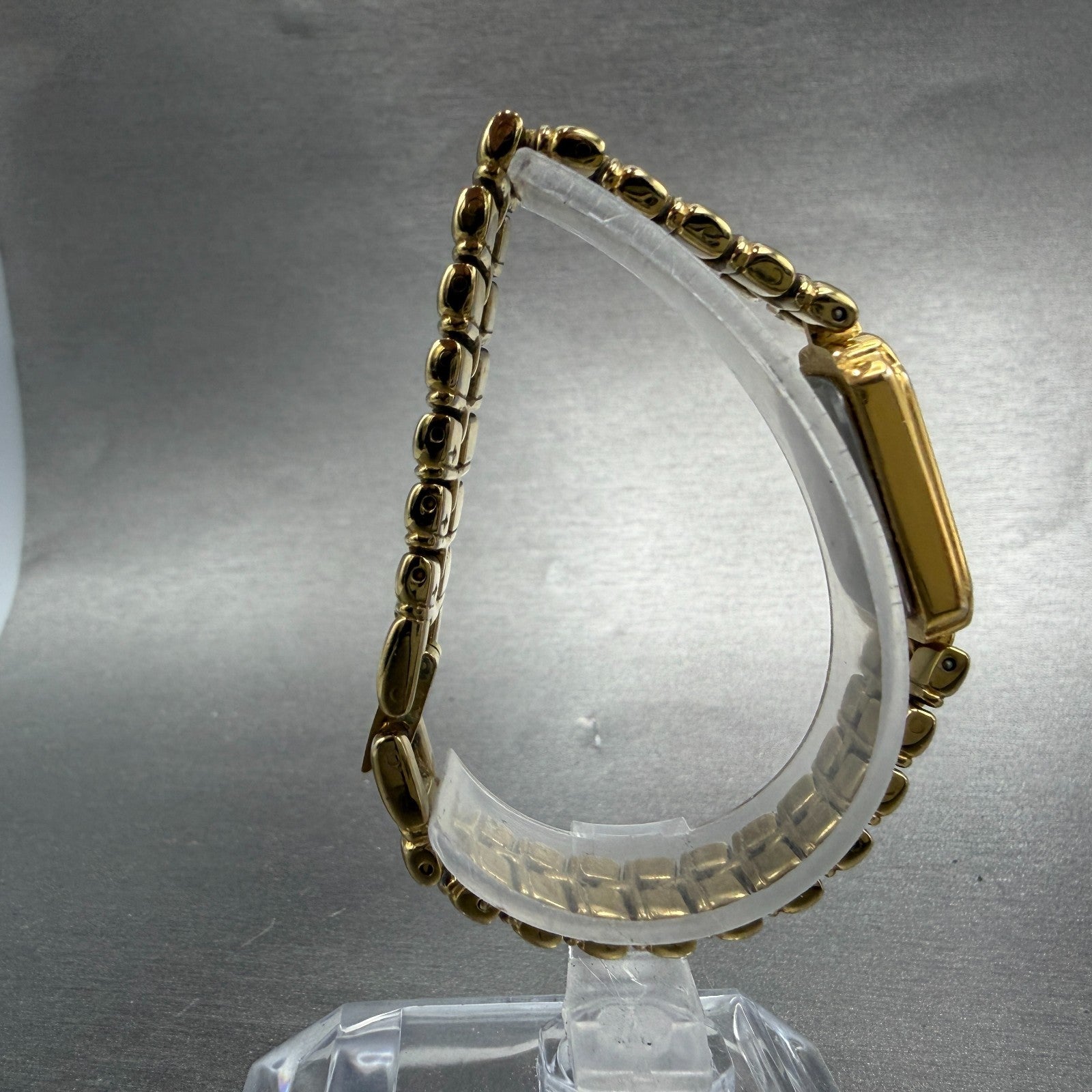 Bulova Tank Watch Women 14mm Champagne Dial Gold Tone Rectangle 97P77 NewBattery8