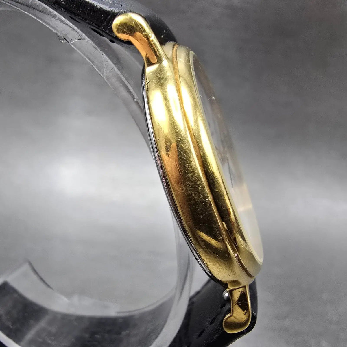 Movado Watch Men 34mm White Dial Gold Tone Round 87-59-885 New Battery LP3