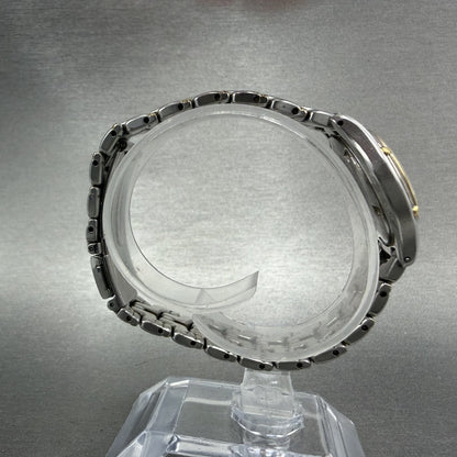 Seiko Watch Women 26mm White Dial Two Tone Date Round 7n82-0599 New Battery JKGL8